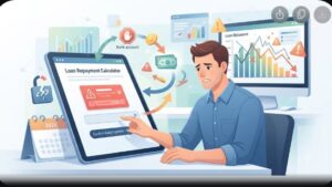 Схематичное изображение финансовых ошибок при досрочном погашении кредитов в 2026 году от ФинансПро 24